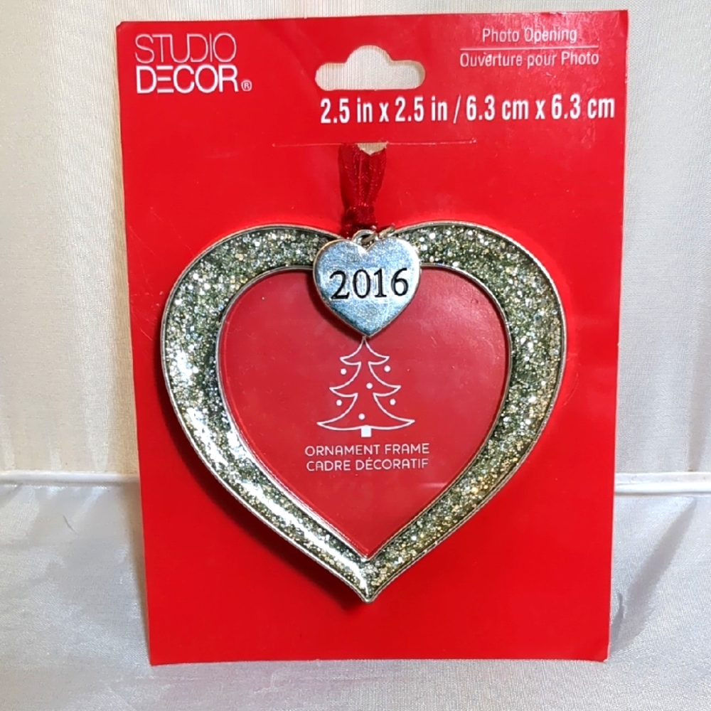 Studio Decor 2016 Christmas Ornament Heart NEW WITH TAGS